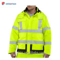 Chaqueta reflectante de seguridad de alta visibilidad impermeable con edredón y cinta Scotchlite de 3M